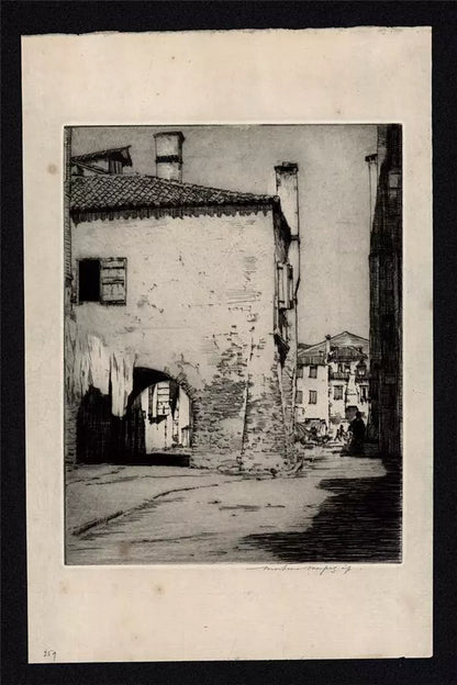 Mortimer Luddington Menpes (1855-1938) - Pencil Signed Etching - Chioggia Italy