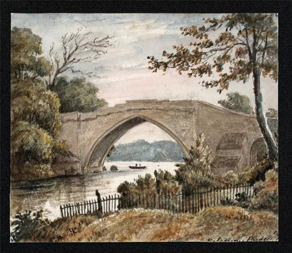 Brig o' Balgownie Aberdeen Scotland 1874 - Watercolour Painting - Algerina Peckover (1841-1927)