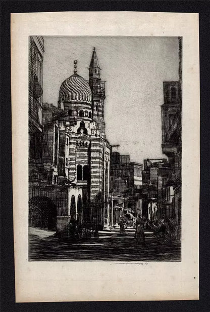 Mortimer Luddington Menpes - Pencil Signed Etching - Sais Mosque, Cairo Egypt