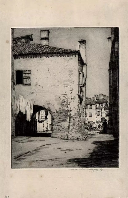 Mortimer Luddington Menpes (1855-1938) - Pencil Signed Etching - Chioggia Italy