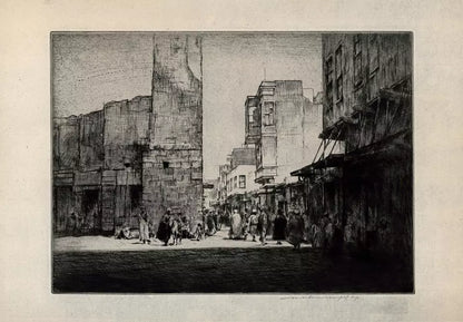 Mortimer Luddington Menpes - Pencil Signed Etching - Street Scene, Cairo - Egypt