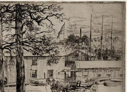 Charles Huard (1874-1965) Antique Etching - New York USA 1906