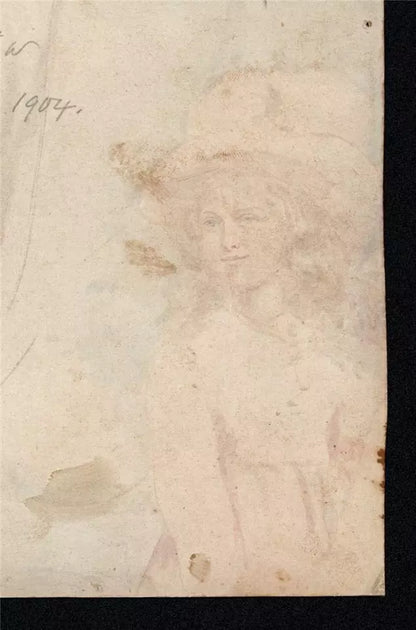 Walter Saunders Barnard (1851-1930) Watercolour Painting - Portrait Of Miss Ethel Pearson 1904