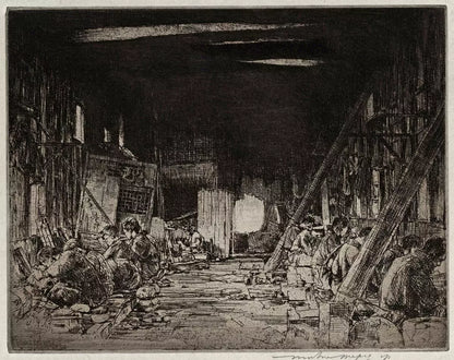 Mortimer Luddington Menpes - Pencil Signed Etching - Bronze Workers, Kyoto, Japan