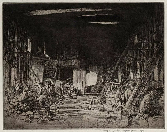 Mortimer Luddington Menpes - Pencil Signed Etching - Bronze Workers, Kyoto, Japan