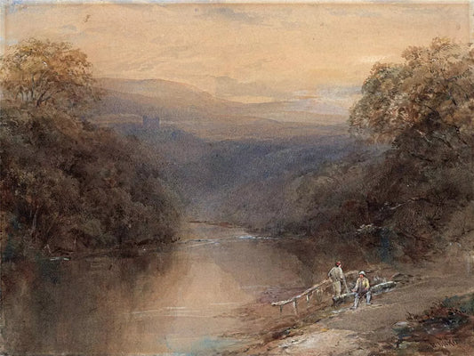 Edward Tucker (1825-1909) Watercolour Painting - Barden Tower Wharfedale Yorkshire