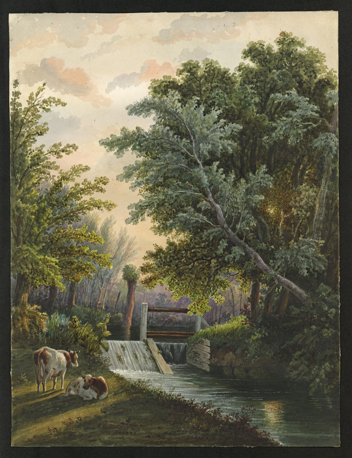 William Hubbard (1804-1870) - Watercolour Painting - Back Of Hall Place Bexley
