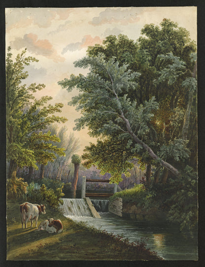 William Hubbard (1804-1870) - Watercolour Painting - Back Of Hall Place Bexley