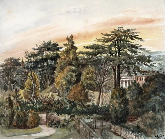 Cedars Leighton 1879 - Watercolour Painting - Algerina Peckover (1841-1927)