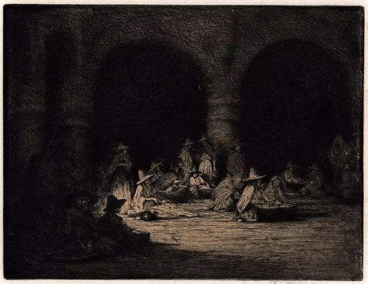 Mortimer Luddington Menpes (1855-1938) - Pencil Signed Etching - Mexican Women