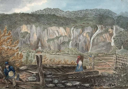 Elizabeth Campbell (1783-1861) Watercolour Painting - Meiringen, Oberhasli, Switzerland 1820