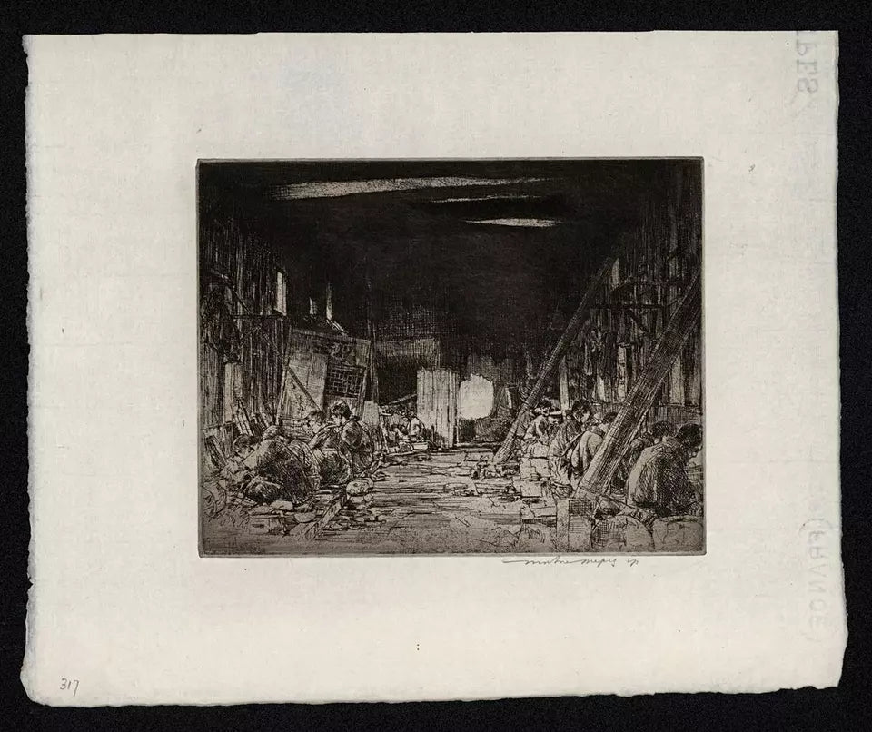 Mortimer Luddington Menpes - Pencil Signed Etching - Bronze Workers, Kyoto, Japan