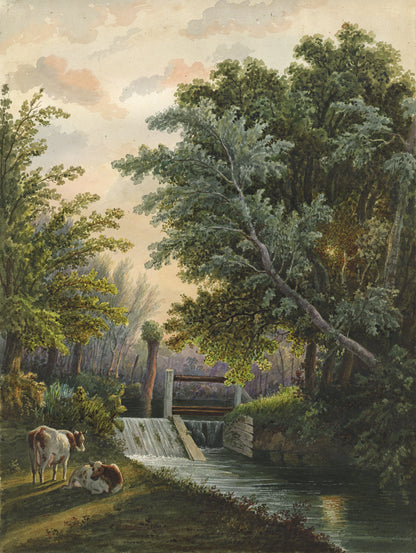 William Hubbard (1804-1870) - Watercolour Painting - Back Of Hall Place Bexley