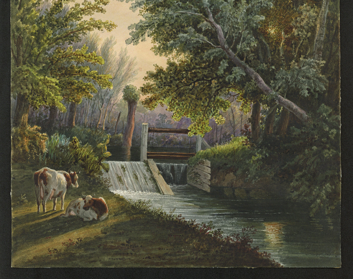 William Hubbard (1804-1870) - Watercolour Painting - Back Of Hall Place Bexley