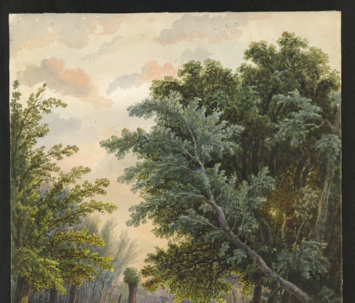 William Hubbard (1804-1870) - Watercolour Painting - Back Of Hall Place Bexley