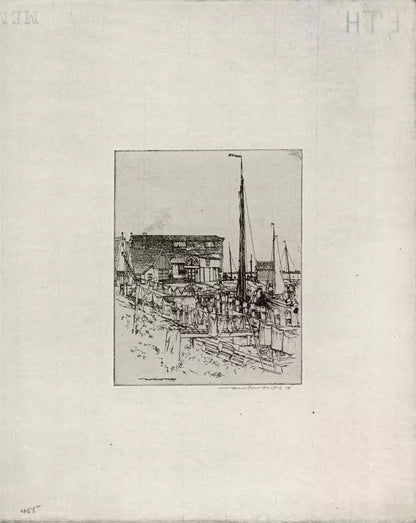 Mortimer Luddington Menpes - Signed Etching - Dutch Fishing Village Netherlands