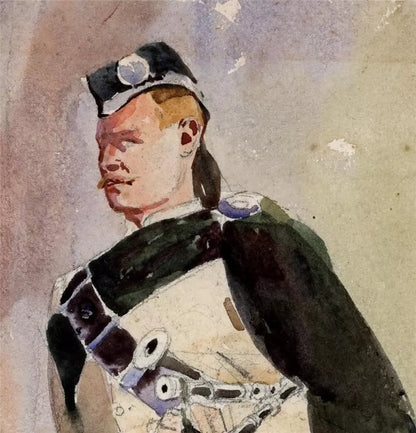 Alfred Crowdy Lovett - Watercolour Painting - Scottish Regiment - Highlander